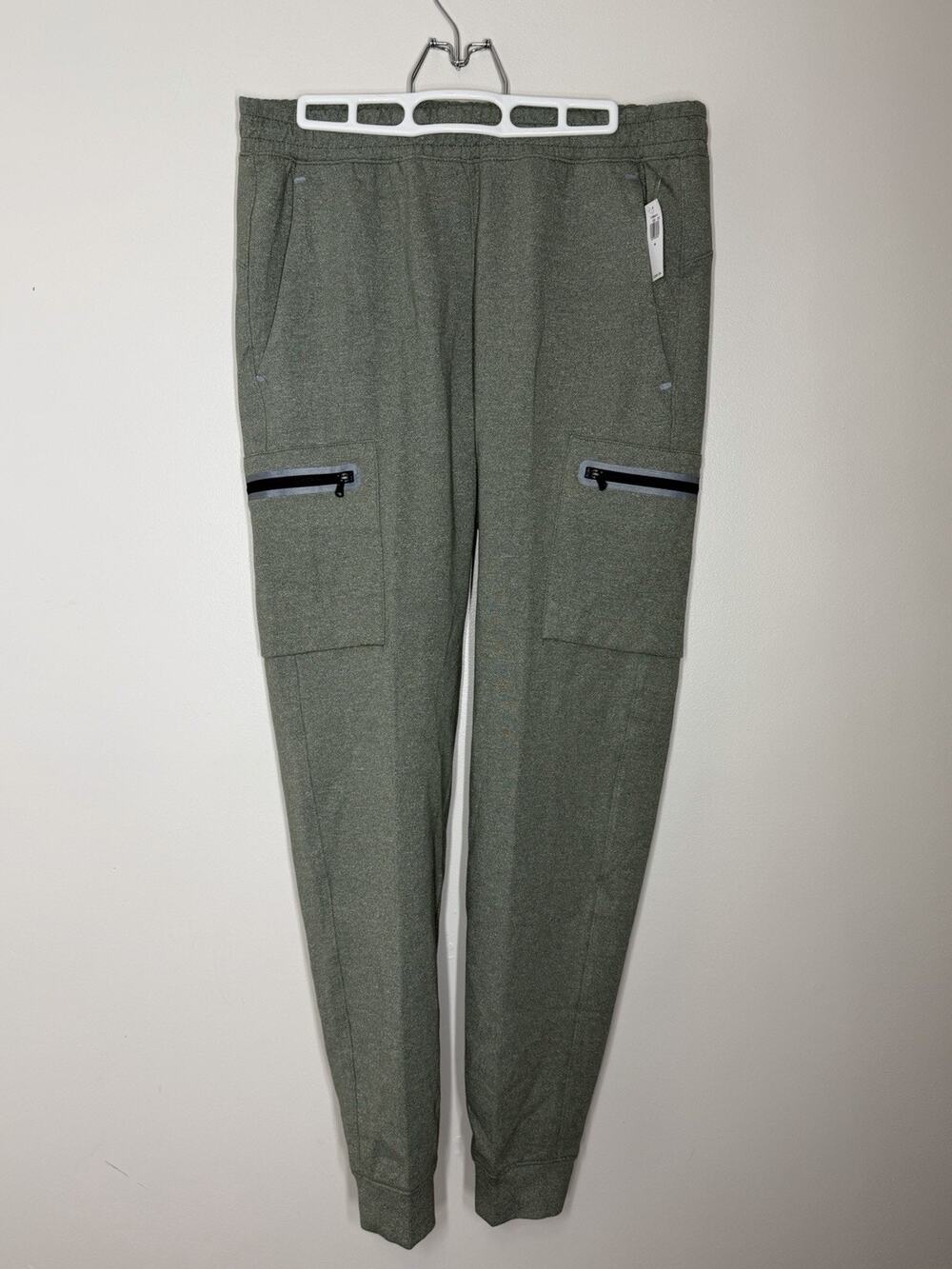 Old Navy Jogger Sweatpants Womens Medium Green Four Way Stretch Pull On Cuffed